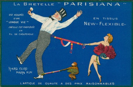 Alte Ansichtskarte La Bretelle "Parisiana", Hosenträger
