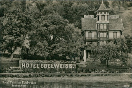 Alte Ansichtskarte Beckenried, Hotel Pension Edelweiss