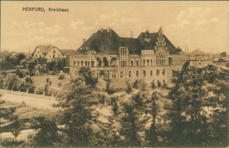 Alte Ansichtskarte Herford, Kreishaus