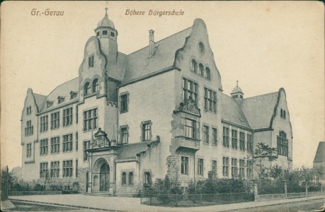 Alte Ansichtskarte Groß-Gerau, Höhere Bürgerschule