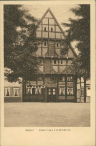 Alte Ansichtskarte Herford, Altes Haus i. d. Brüderstr.
