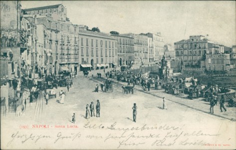 Alte Ansichtskarte Napoli, Santa Lucia