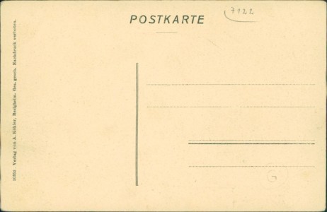 Adressseite der Ansichtskarte Besigheim, Teilansicht mit Bahnhof