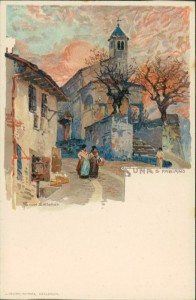 Alte Ansichtskarte Suna, San Fabiano (sign. Manuel Wielandt)