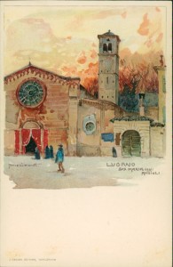 Alte Ansichtskarte Lugano, Santa Maria degli Angioli (sign. Manuel Wielandt)