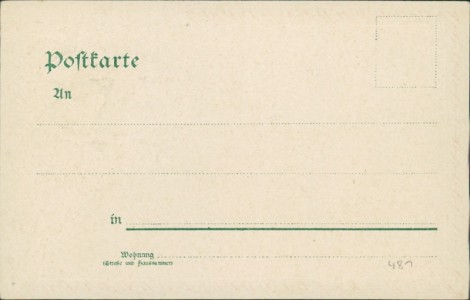 Adressseite der Ansichtskarte Gruss v. d. Parade, Parade, Unser Kaiserpaar Wilhelm II mit Auguste Victoria