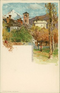Alte Ansichtskarte Locarno, Ast et illo di ferro (sign. Manuel Wielandt)