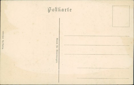 Adressseite der Ansichtskarte Bad Wörishofen-Kirchdorf, Gastwirtschaft zur Krone von Joseph Kornes, Kneippisches Bad & Kaffee Wirtschaft