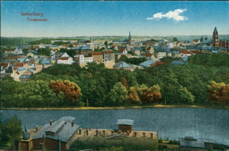 Alte Ansichtskarte Insterburg / Tschernjachowsk, Totalansicht
