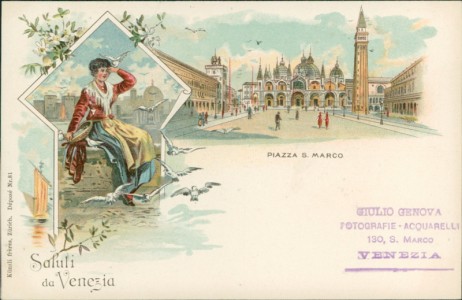 Alte Ansichtskarte Saluti da Venezia, Piazza S. Marco