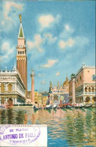 Alte Ansichtskarte Venezia, San Marco (sign. Raffaele Tafuri)