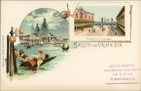 Alte Ansichtskarte Saluti da Venezia, Piazzetta e S. Giorgio