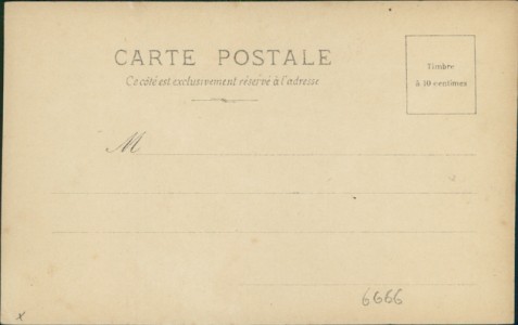 Adressseite der Ansichtskarte Reutlinger, Paris, Lanthenay
