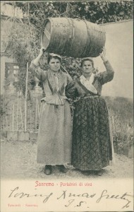 Alte Ansichtskarte Sanremo, Portatrici di vino