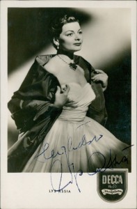 Alte Ansichtskarte Lys Assia, Autogramm, DECCA