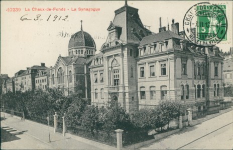 Alte Ansichtskarte La Chaux-de-Fonds, La Synagogue