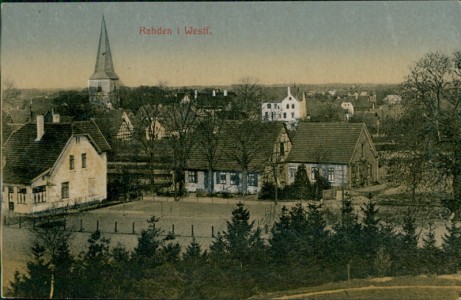 Alte Ansichtskarte Rahden i. Westf., Teilansicht