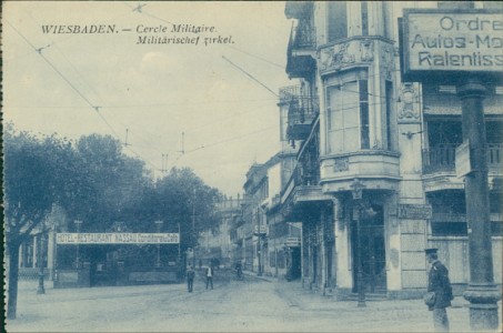 Alte Ansichtskarte Wiesbaden, Cercle Militaire