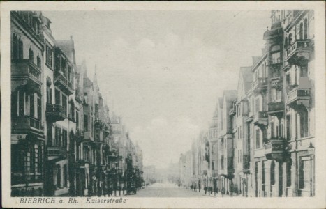 Alte Ansichtskarte Wiesbaden-Biebrich, Kaiserstraße