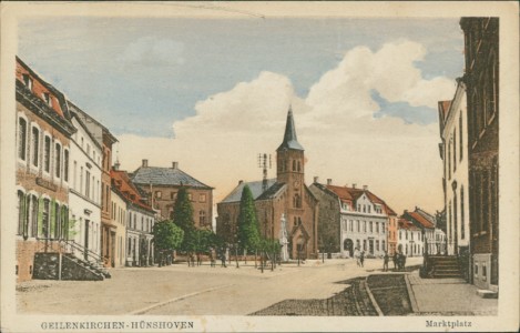 Alte Ansichtskarte Geilenkirchen-Hünshoven, Marktplatz