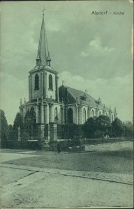 Alte Ansichtskarte Alsdorf, Kirche