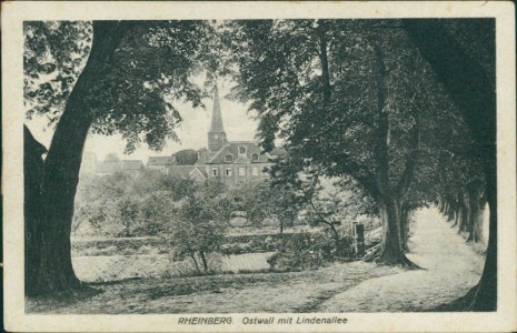 Alte Ansichtskarte Rheinberg, Ostwall mit Lindenallee