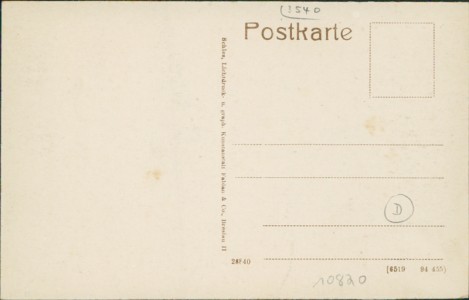 Adressseite der Ansichtskarte Korbach, Gesamtansicht