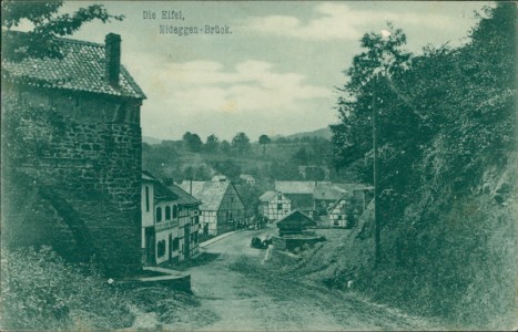 Alte Ansichtskarte Nideggen-Brück, Teilansicht