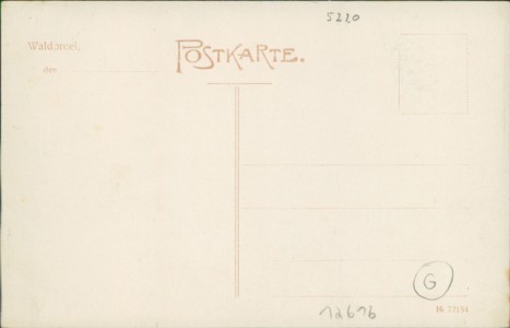 Adressseite der Ansichtskarte Waldbröl, Teilansicht