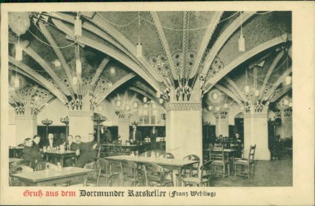 Alte Ansichtskarte Dortmund, Dortmunder Ratskeller (Franz Wehling)