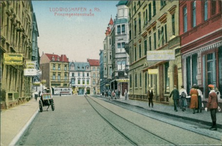 Alte Ansichtskarte Ludwigshafen am Rhein, Prinzregentenstrasse