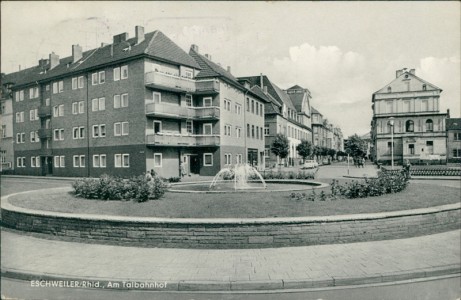Alte Ansichtskarte Eschweiler, Am Talbahnhof