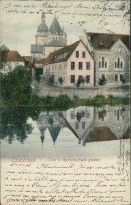 Alte Ansichtskarte Osnabrück, Dom v. Herrenteichwall gesehen