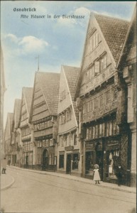 Alte Ansichtskarte Osnabrück, Alte Häuser in der Bierstrasse
