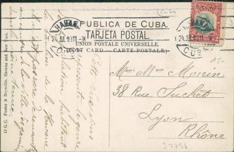 Adressseite der Ansichtskarte Kuba, A Cuban Family