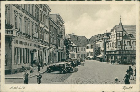 Alte Ansichtskarte Soest, Markt