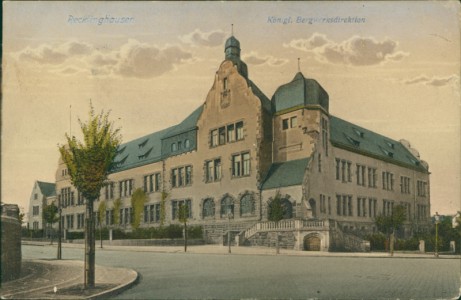 Alte Ansichtskarte Recklinghausen, Königl. Bergwerksdirektion